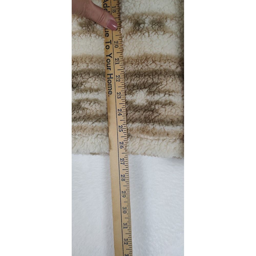 Old Navy Womens XL Sherpa Fleece‎ Jacket Full Zip Southwestern Tan Cream - Picture 5 of 9